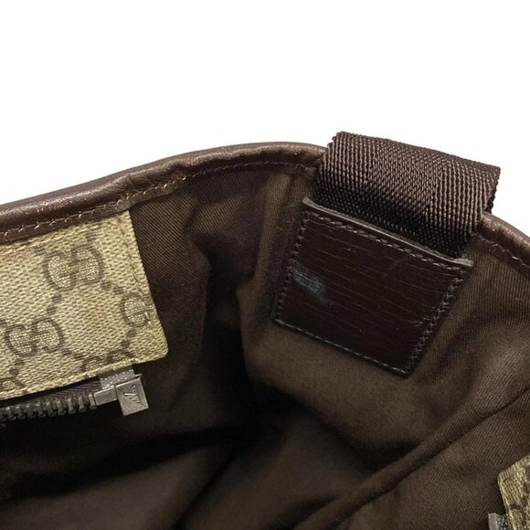 Auth GUCCI GG Supreme 181082 Beige Dark Brown PVC Leather - Shoulder Bag - Picture 16 of 16